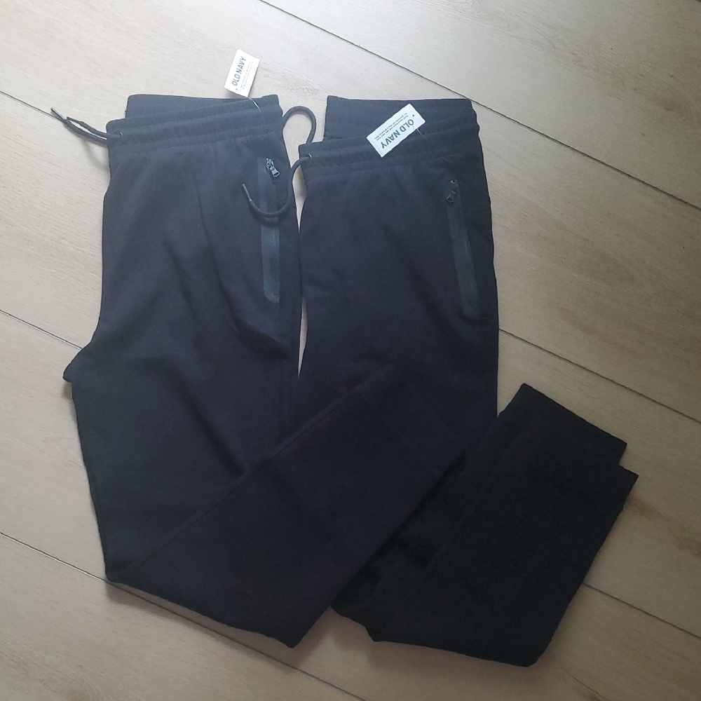 Old Navy Black Joggers with Zippered Pockets